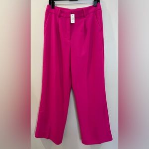 Talbots NWT pink wide leg wool blend trouser size 8Petite
